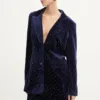 Never Fully Dressed sacou Navy Hot Fix Blazer culoarea albastru marin