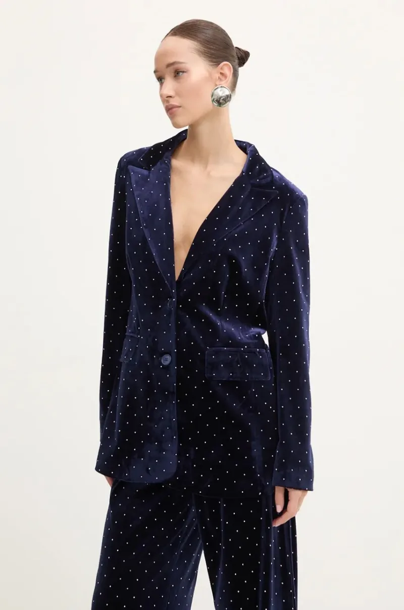 Never Fully Dressed sacou Navy Hot Fix Blazer culoarea albastru marin