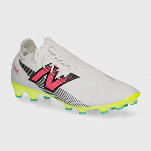 New Balance ghete de fotbal korki Furon Destroy Ag V7+ culoarea alb