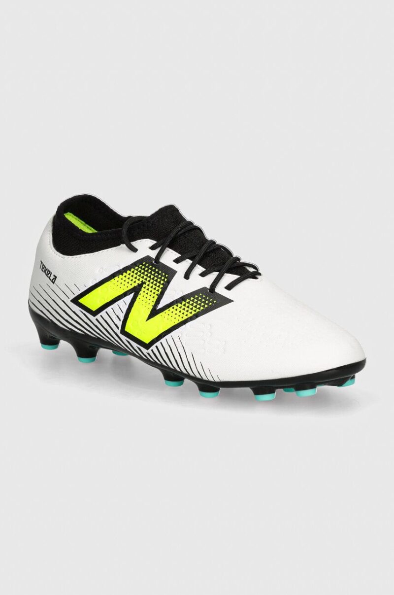 New Balance ghete de fotbal korki Tekela Magique Ag V4+ culoarea alb