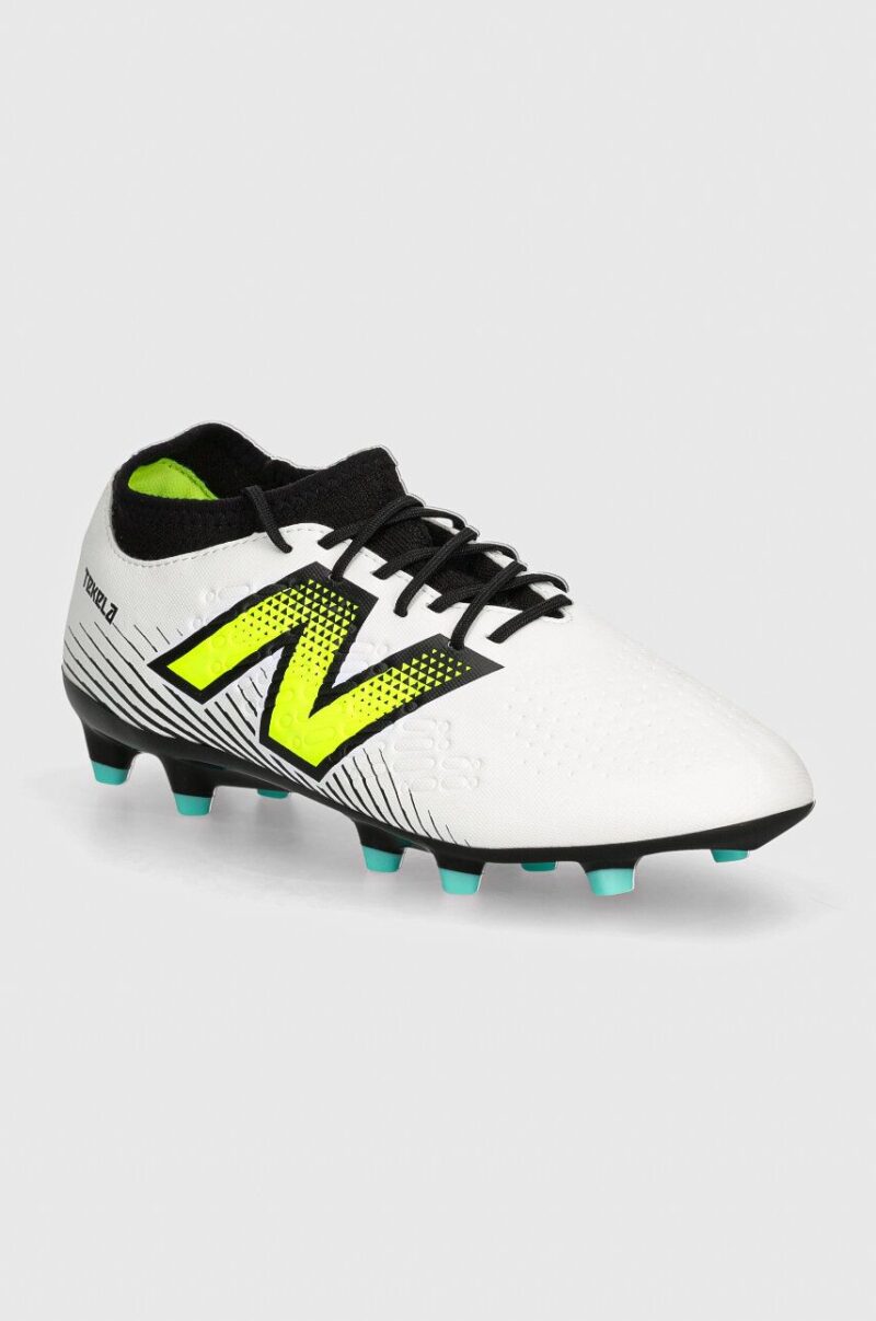 New Balance ghete de fotbal korki Tekela V4 Magique FG culoarea alb