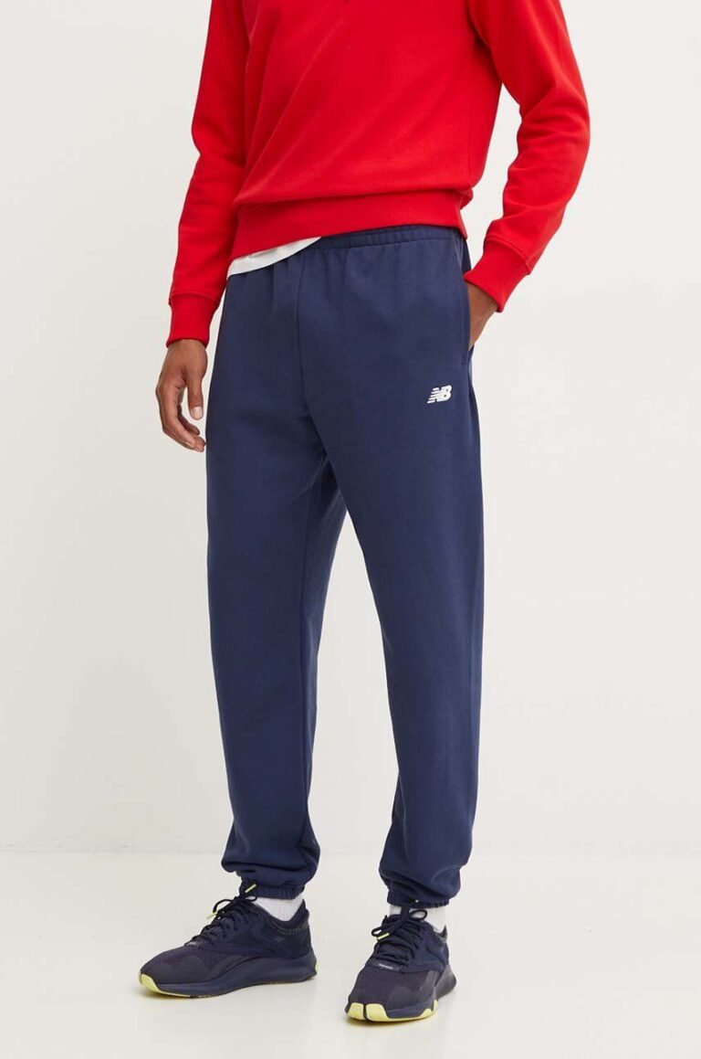 New Balance pantaloni de trening culoarea albastru marin