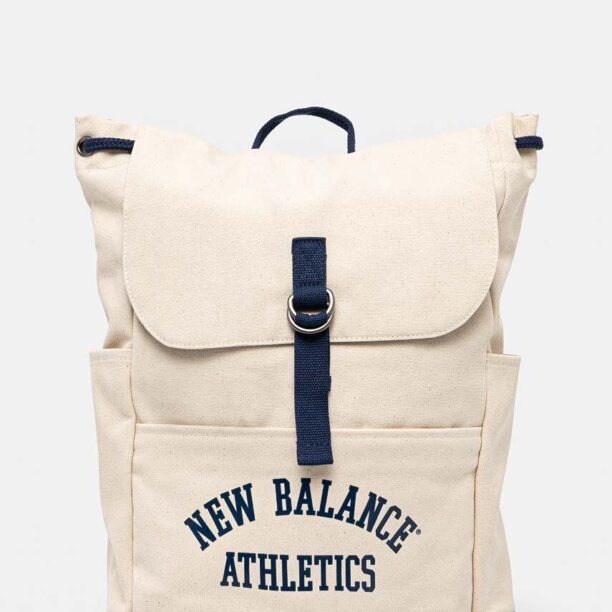 New Balance rucsac din bumbac culoarea bej