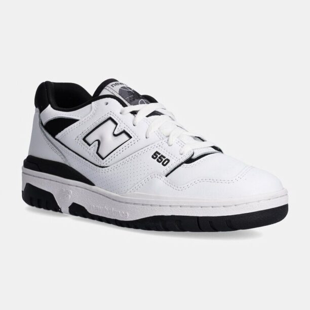 New Balance sneakers din piele 550 culoarea alb