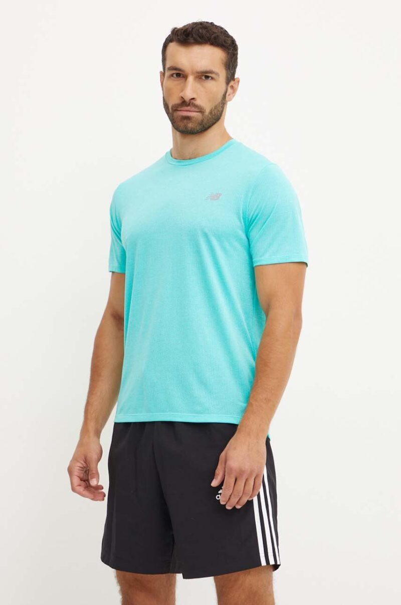 New Balance tricou de antrenament culoarea verde