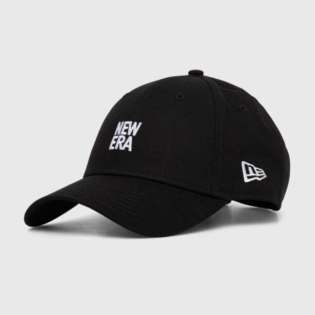 New Era șapcă de baseball din bumbac 9FORTY culoarea negru