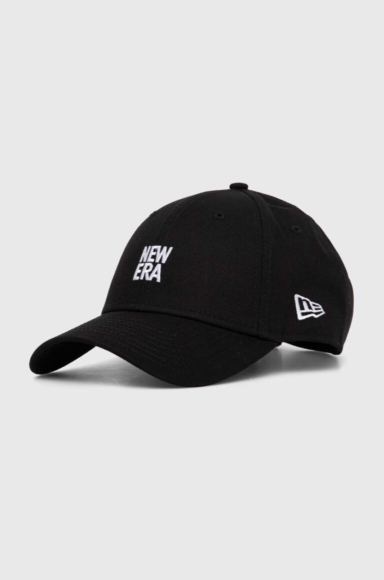 New Era șapcă de baseball din bumbac 9FORTY culoarea negru