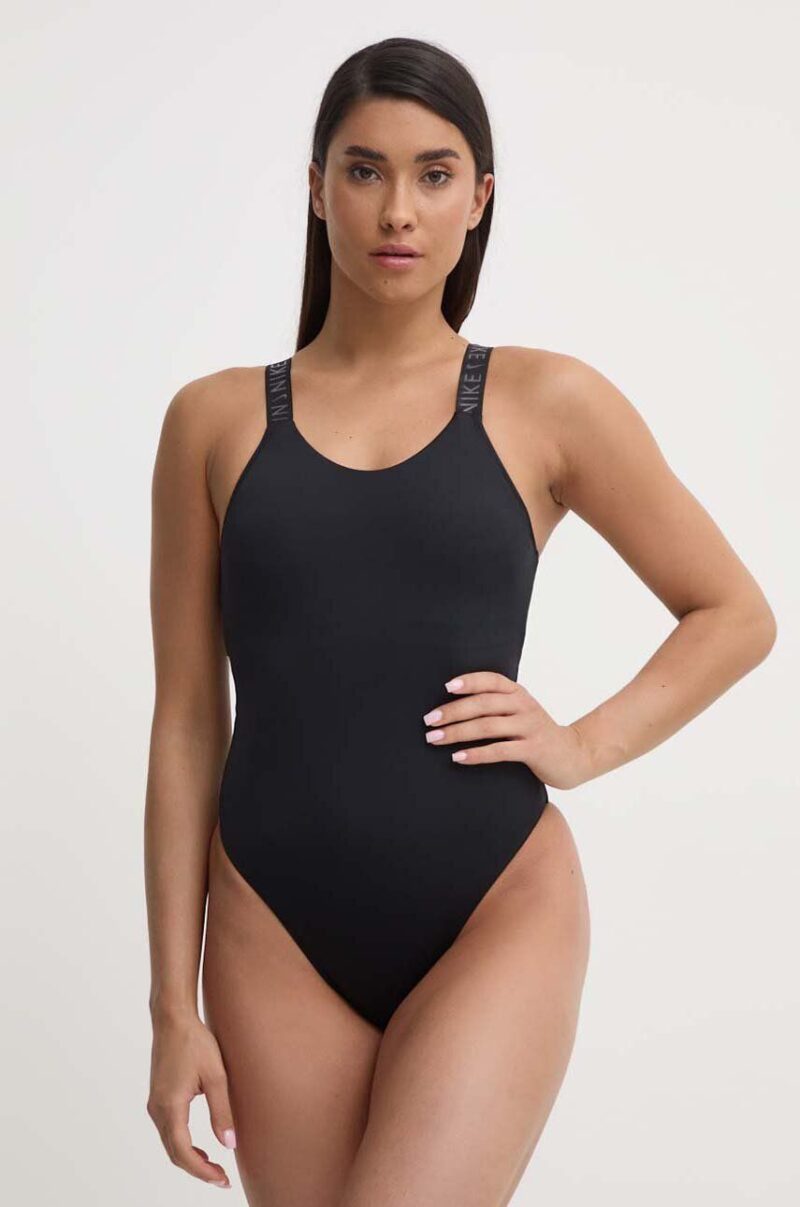 Nike costum de baie dintr-o bucată Hydralock Fusion culoarea negru