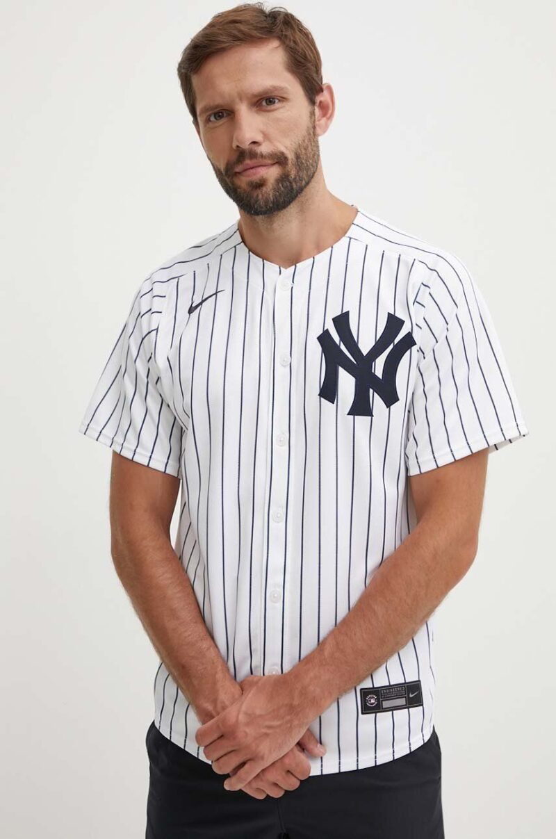 Nike tricou MLB New York Yankees culoarea alb