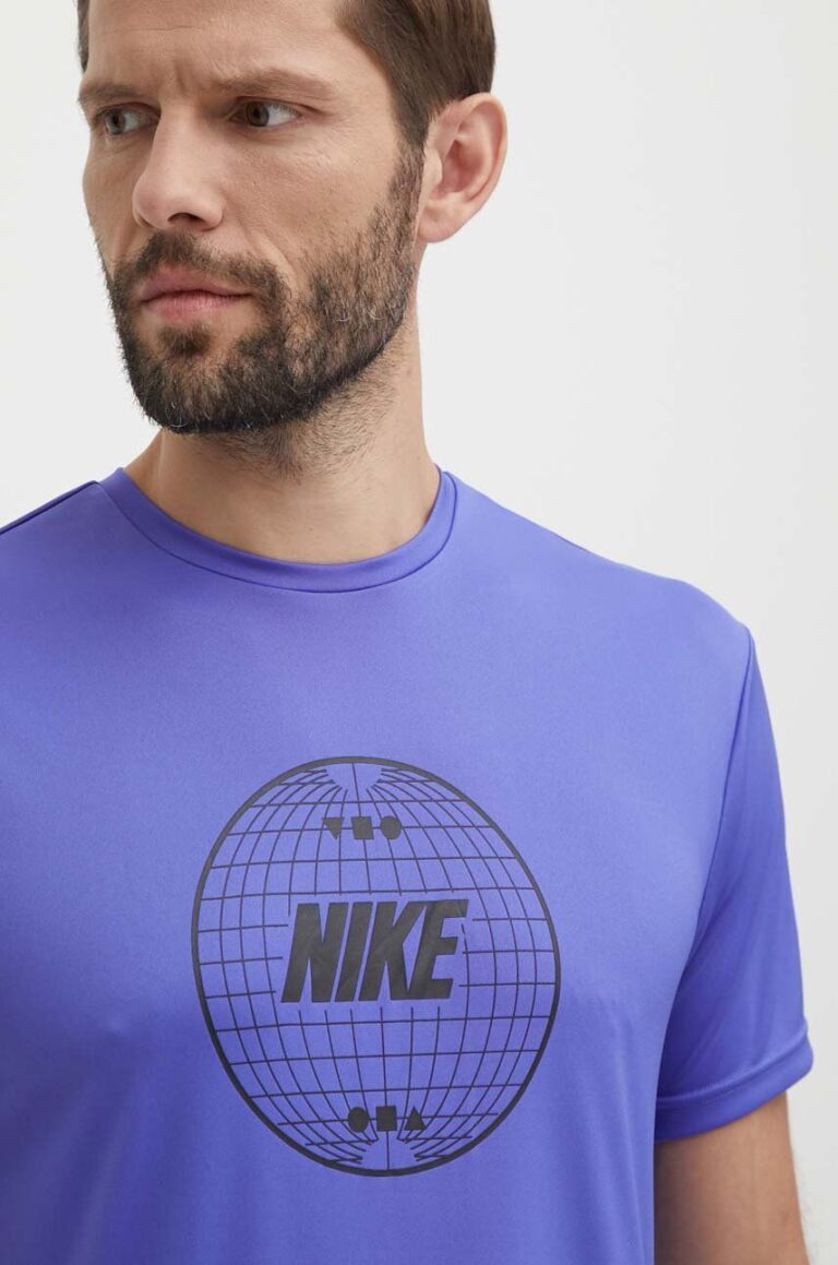 Nike tricou de antrenament Lead Line culoarea violet