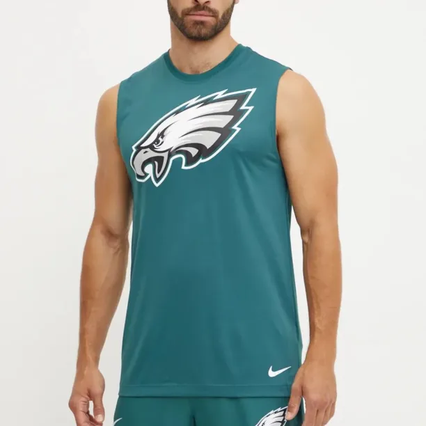 Nike tricou de antrenament Philadelphia Eagles culoarea verde