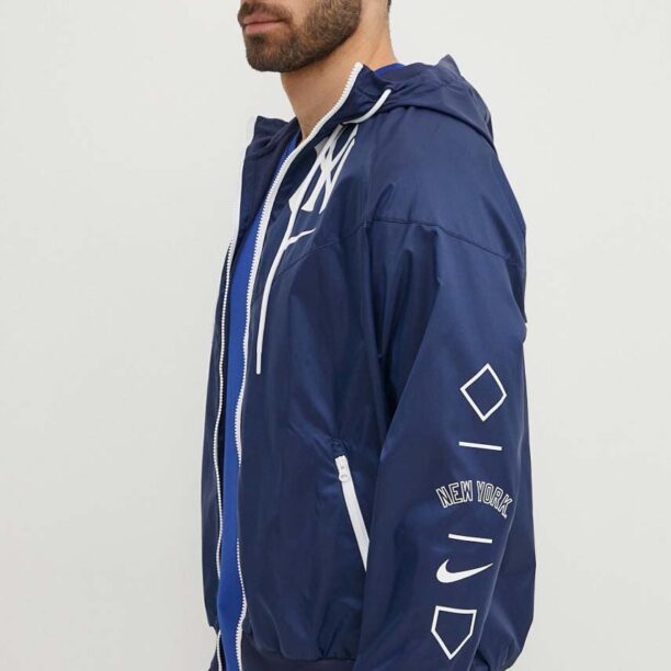 Nike windbreaker New York Yankees culoarea albastru marin