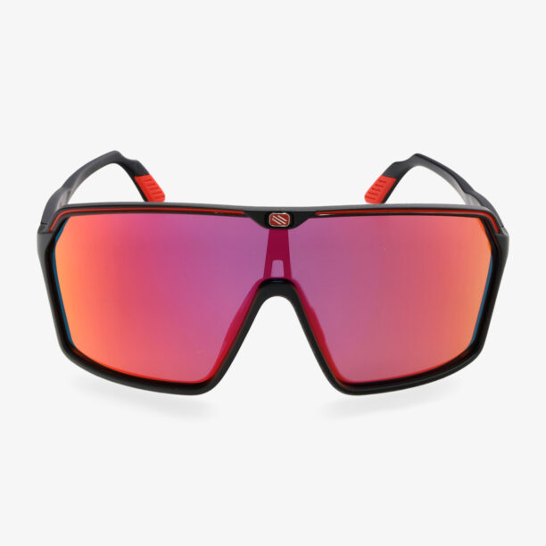 Ochelari ciclism Rudy Project Spinshield - black matte/multilaser red preţ