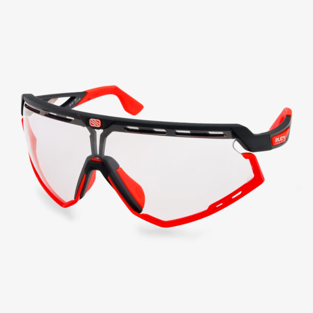 Ochelari ciclism fotocromatici Rudy Project Defender - black/red/photochromic 2 red