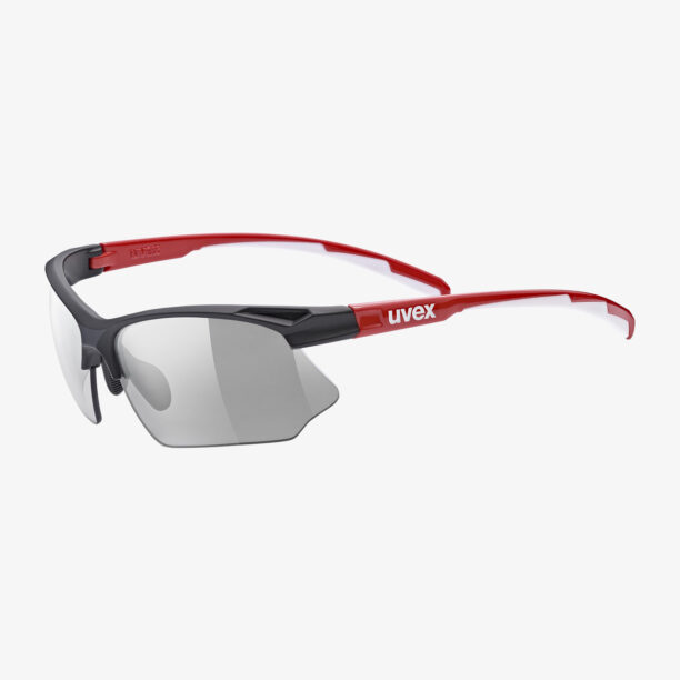 Ochelari de soare Uvex Sportstyle 802 V - black red white/smoke