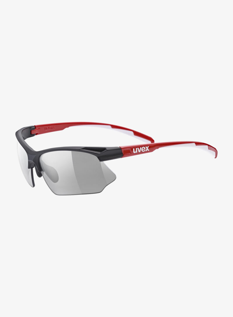 Ochelari de soare Uvex Sportstyle 802 V - black red white/smoke