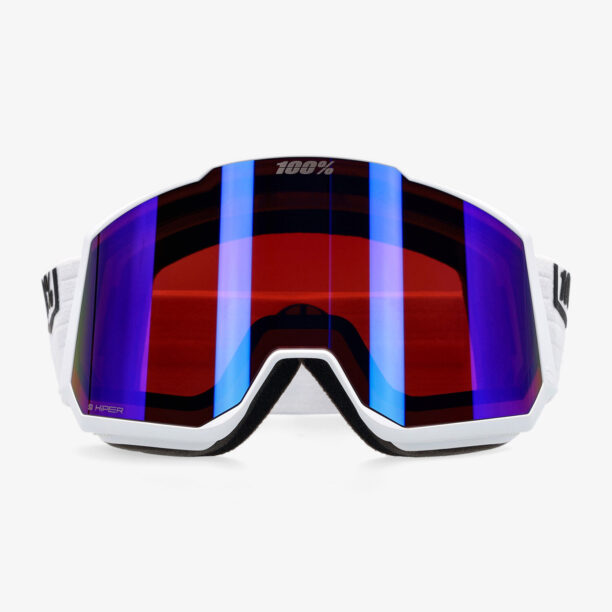 Ochelari schi 100% Snowcraft XL Hiper - snow white/mirror violet