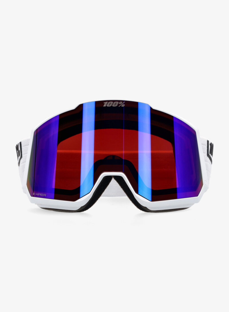 Ochelari schi 100% Snowcraft XL Hiper - snow white/mirror violet