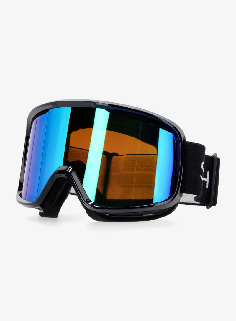 Ochelari schi Smith Frontier S3 - black/green sol-x mirror preţ