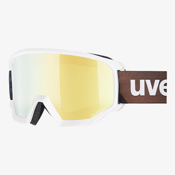 Ochelari schi Uvex Athletic CV - white/gold/colorvision/green preţ