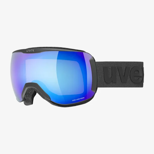 Ochelari schi Uvex Downhill 2100 CV - black/blue/colorvision/green preţ