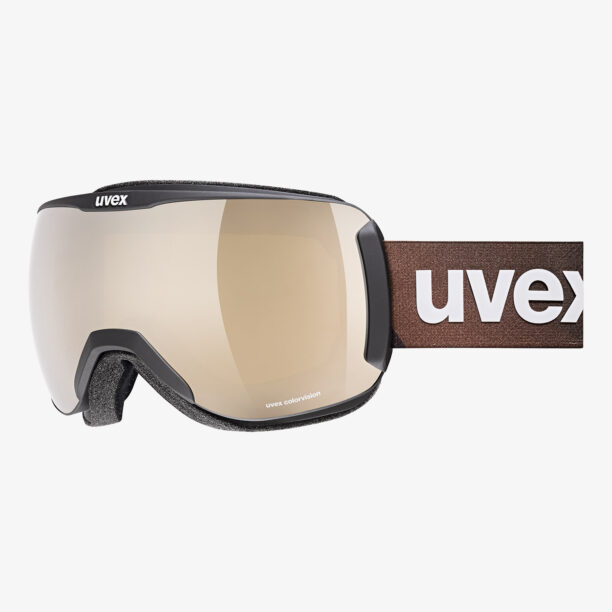 Ochelari schi Uvex Downhill 2100 CV - black/copper/colorvision/green preţ