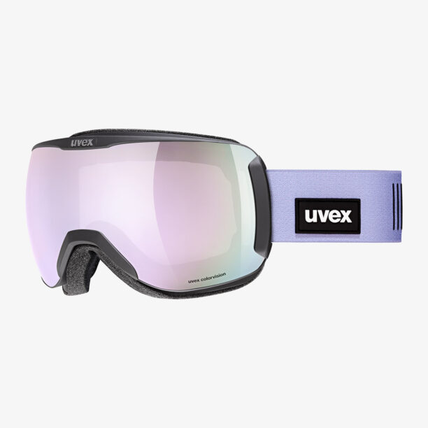 Ochelari schi Uvex Downhill 2100 CV - black/lavender/colorvis/green preţ