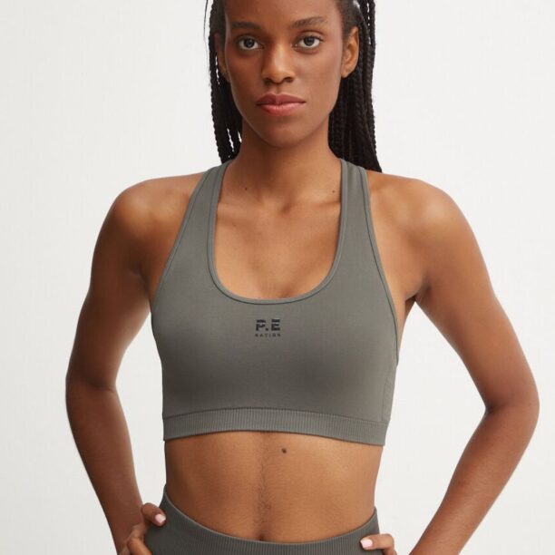 P.E Nation sutien sport Restore Seamless culoarea verde