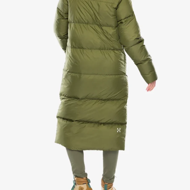 Palton matlasat femei Haglofs Long Down Parka - olive green preţ