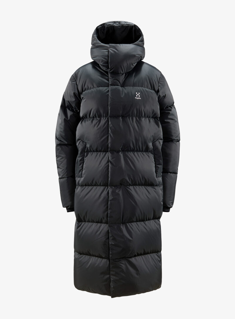 Palton matlasat femei Haglofs Long Down Parka - true black