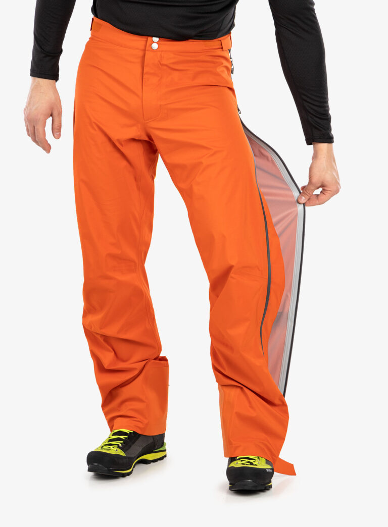 Original Pantaloni Fjallraven Bergtagen Lite Eco-Shell Trs  - hokkaido orange