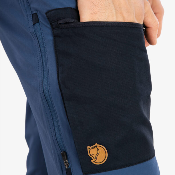 Original Pantaloni Fjallraven Keb Agile Trousers - indigo blue/dark navy