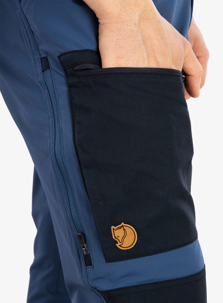 Original Pantaloni Fjallraven Keb Agile Trousers - indigo blue/dark navy