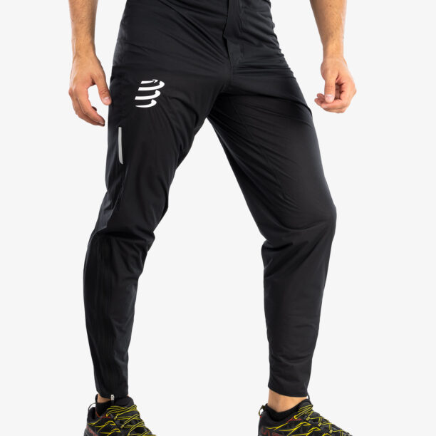 Cumpăra Pantaloni alergare Compressport Hurricane Waterproof 10/10 Pants - black