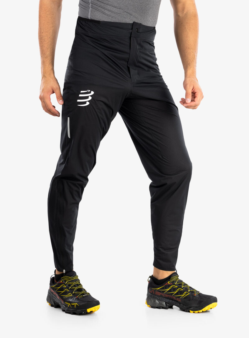 Cumpăra Pantaloni alergare Compressport Hurricane Waterproof 10/10 Pants - black