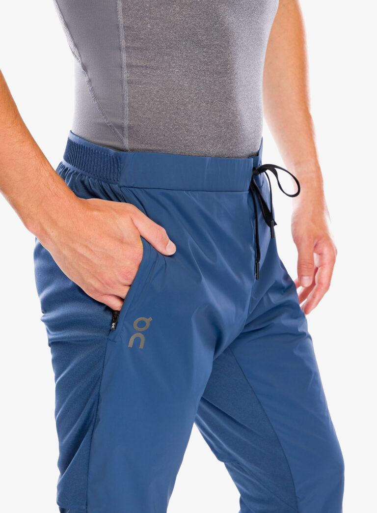 Pantaloni alergare On Running Weather Pants - denim/navy - imagine 6