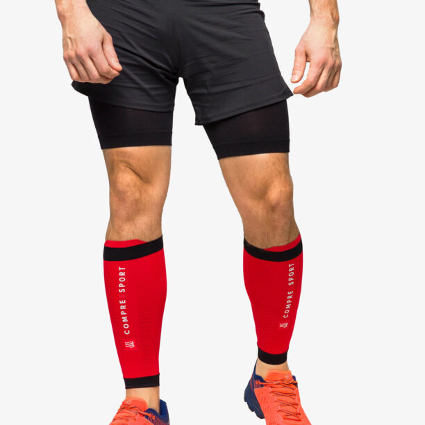 Original Pantaloni de alergare Compressport R2 3.0 - red/black