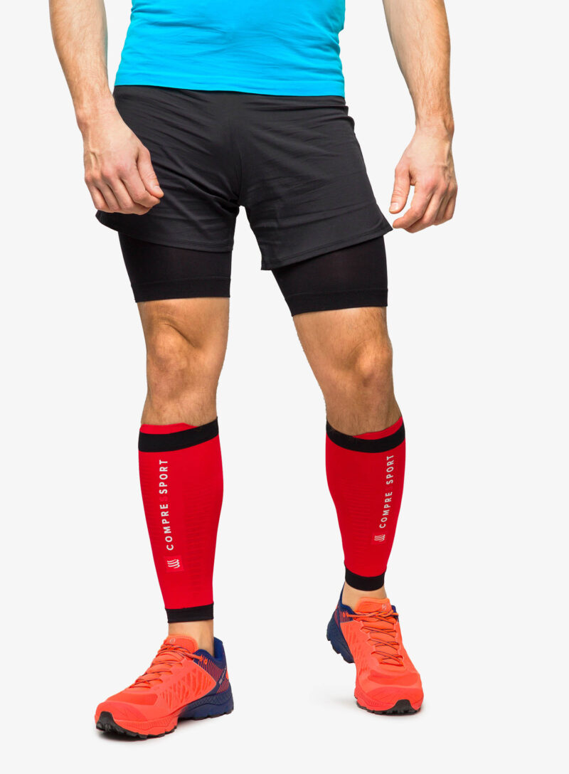 Original Pantaloni de alergare Compressport R2 3.0 - red/black