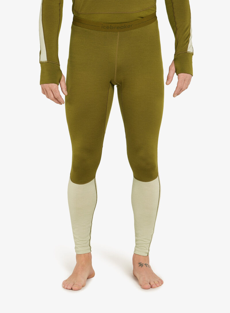 Pantaloni de corp barbati Icebreaker 260 ZoneKnit Leggings - algae/ashen/cb