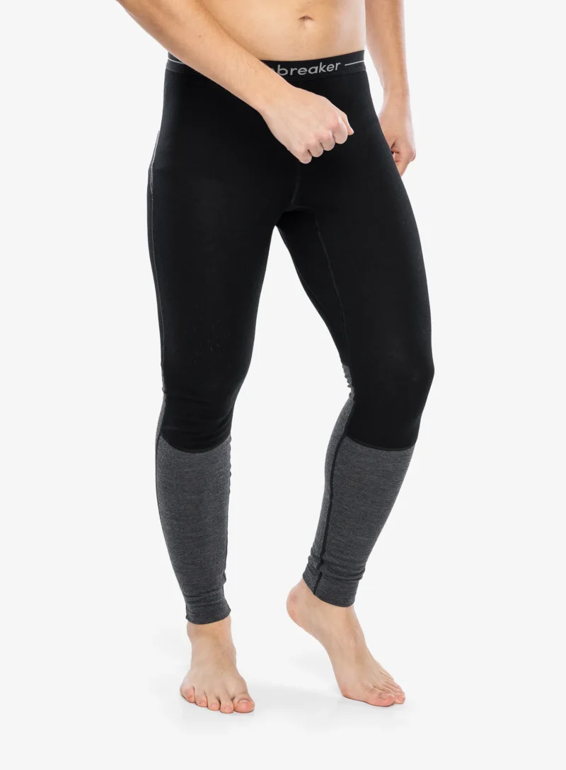 Pantaloni de corp barbati Icebreaker 260 ZoneKnit Leggings - black/jet