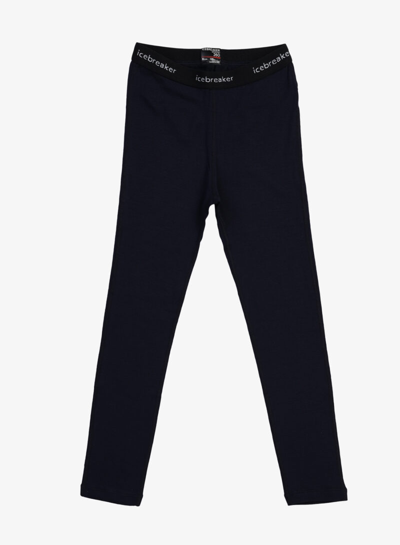 Pantaloni de corp barbati Icebreaker Kids 260 Tech Leggings - midnight navy