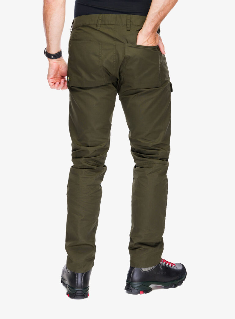 Pantaloni drumetie Fjallraven Greenland Jeans Long - deep forest preţ