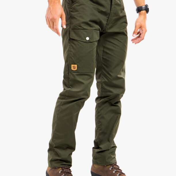 Cumpăra Pantaloni drumetie Fjallraven Greenland Jeans Regular - deep forest