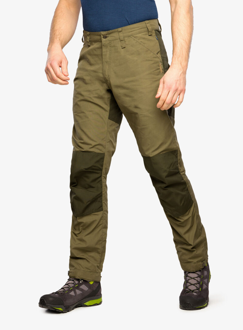 Pantaloni drumetie Fjallraven Greenland Trail Trousers - laurel green/deep forest