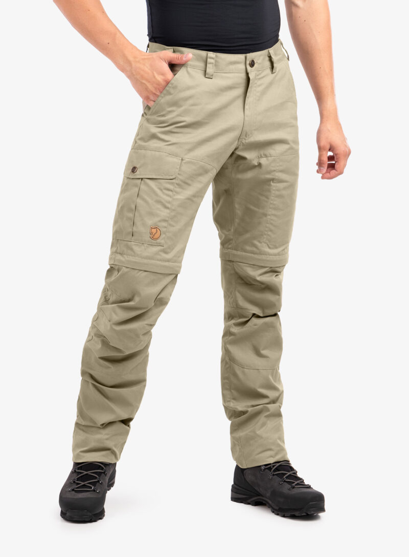 Preţ Pantaloni drumetie Fjallraven Karl Pro Zip-off Trousers - savanna