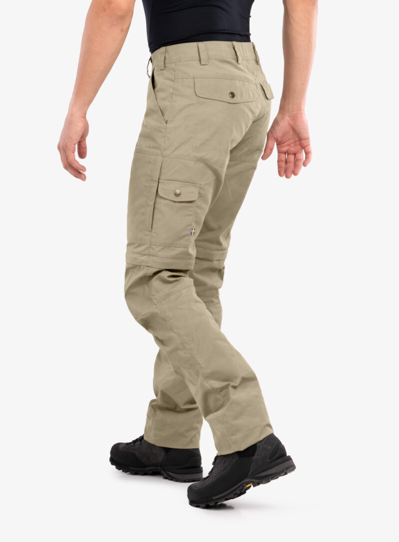 Original Pantaloni drumetie Fjallraven Karl Pro Zip-off Trousers - savanna