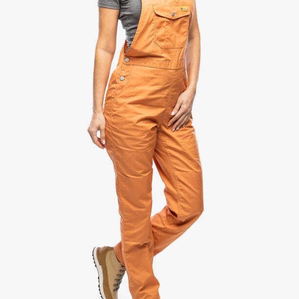 Cumpăra Pantaloni drumetie femei Fjallraven Vardag Dungaree Trousers - desert brown