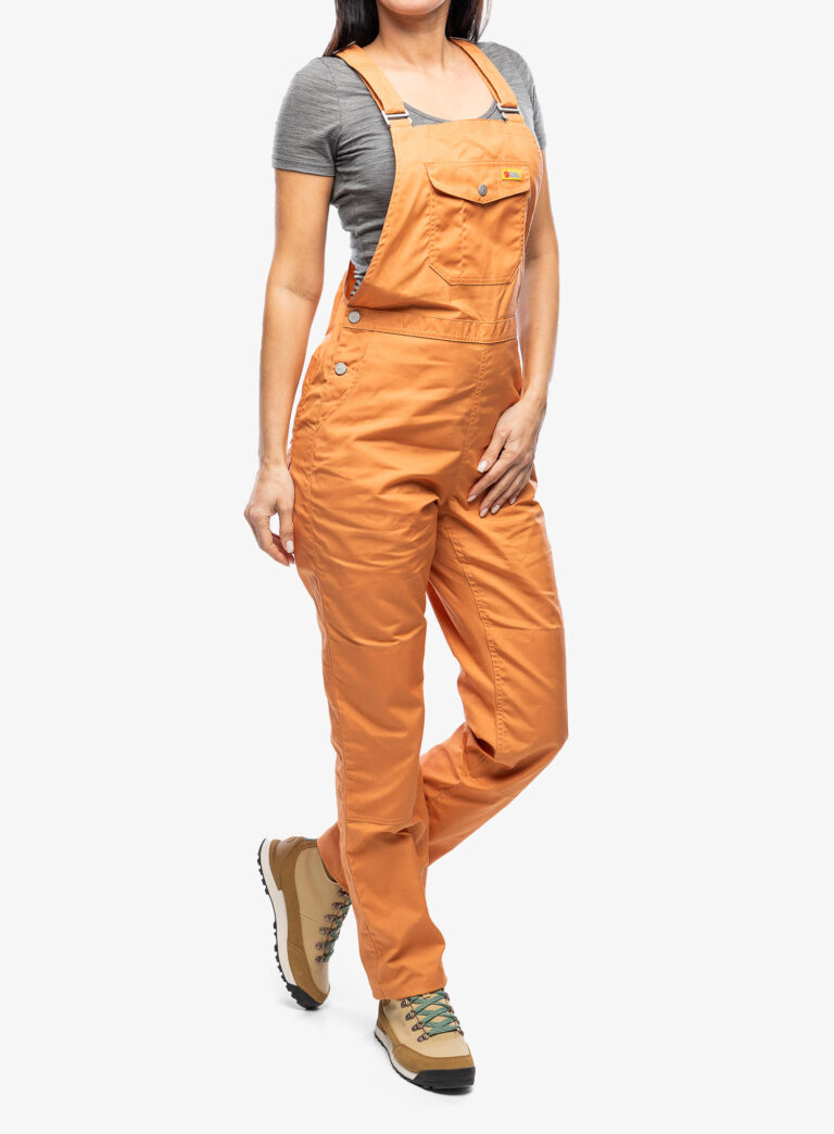 Cumpăra Pantaloni drumetie femei Fjallraven Vardag Dungaree Trousers - desert brown