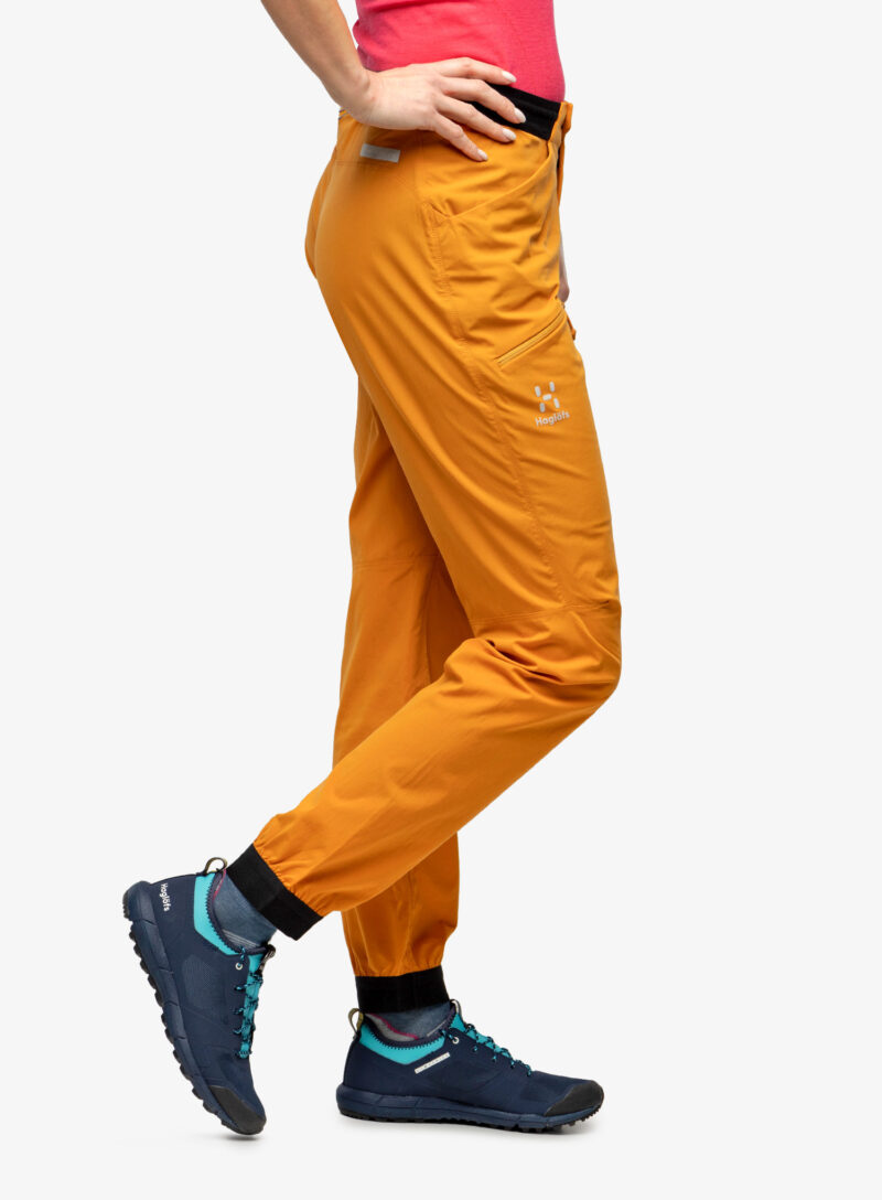 Original Pantaloni drumetie femei Haglofs L.I.M Fuse Pant - desert yellow