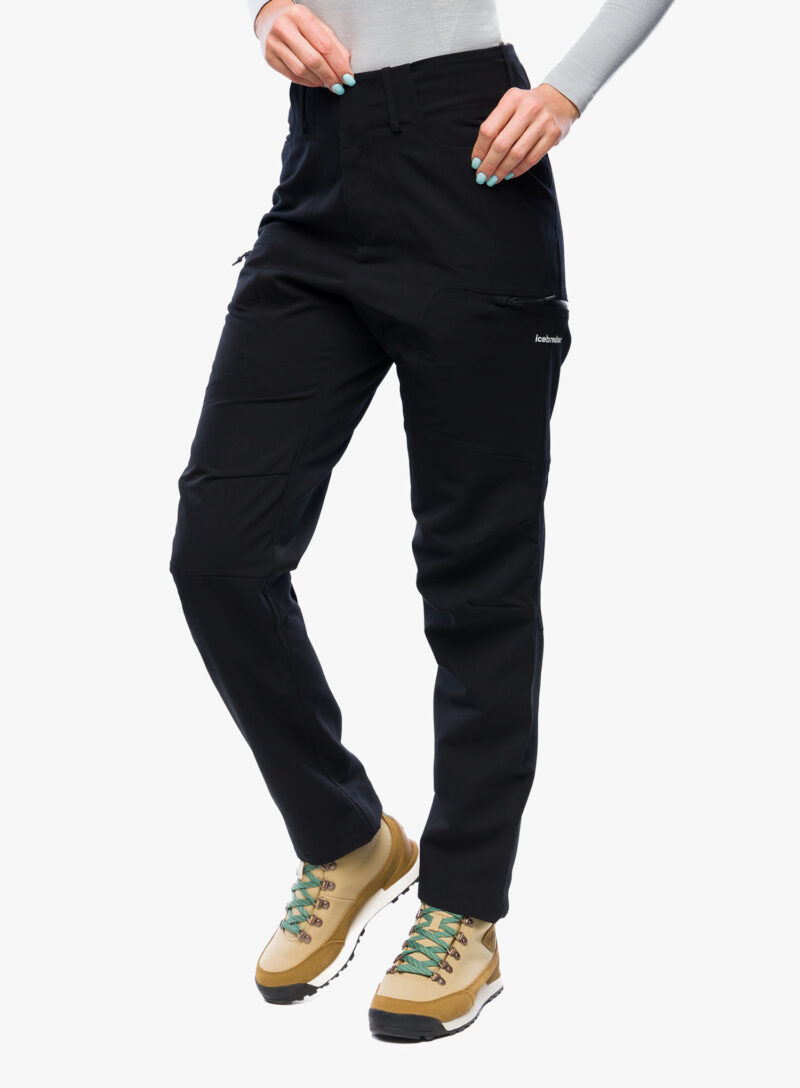 Cumpăra Pantaloni drumetie femei Icebreaker Merino Shell+ Pants - black